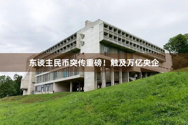 东谈主民币突传重磅！触及万亿央企